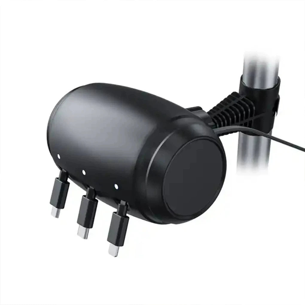 Car Headrest Backseat Retractable Cord Charger Cable 3 in 1 Fast Charging Car Charging Station Box For All Phones Tablet