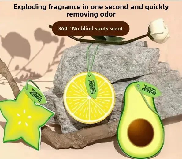 Car Air Freshener Aroma Tablet Hanging Pendant, Odor Removal Natural Fragrance for Car Decor Trendy Auto Interior Accessories