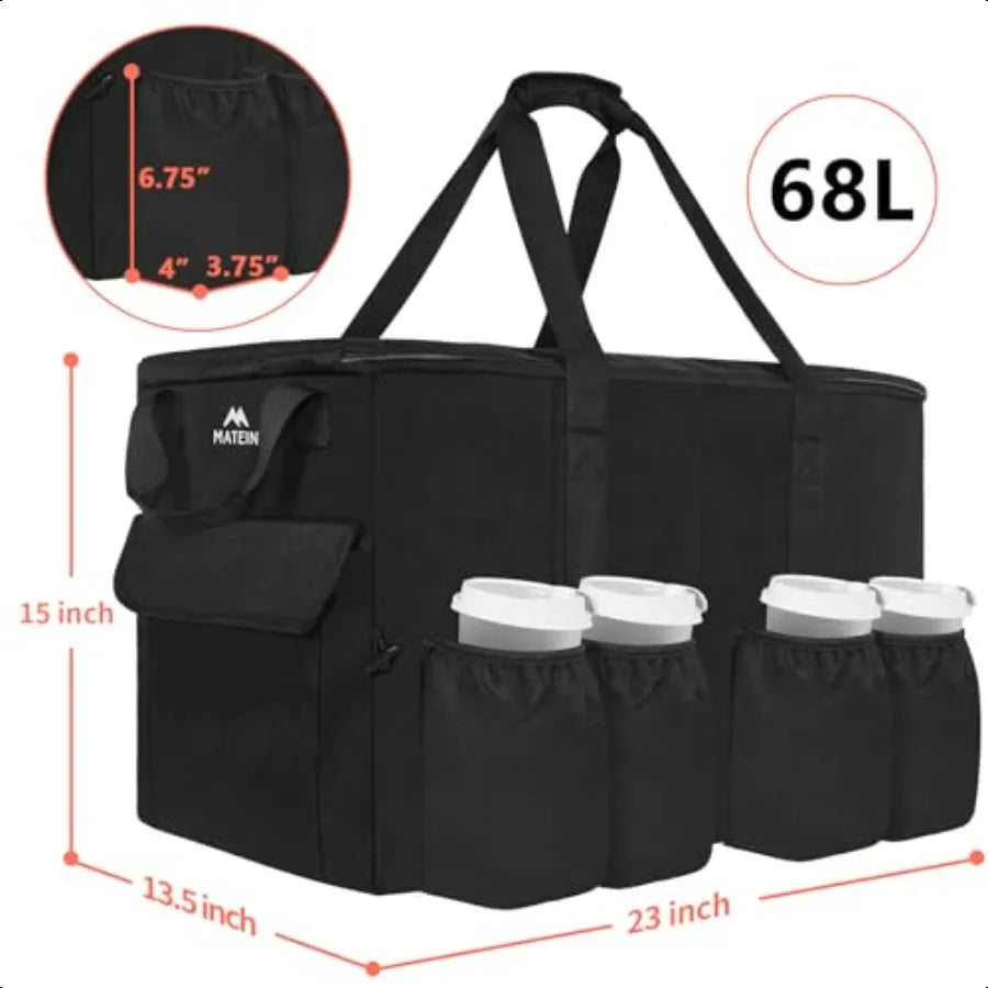 MATEIN Food Delivery Bag XXL 23x14x15 inches Black