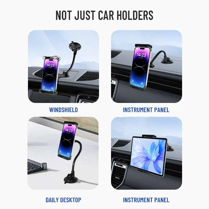 Car Windshield Tablet Stand Mount Truck Window Dashboard Phones Holder Suction Cup Long Arm for IPad Pro Air Mini Xiaomi Tab PC