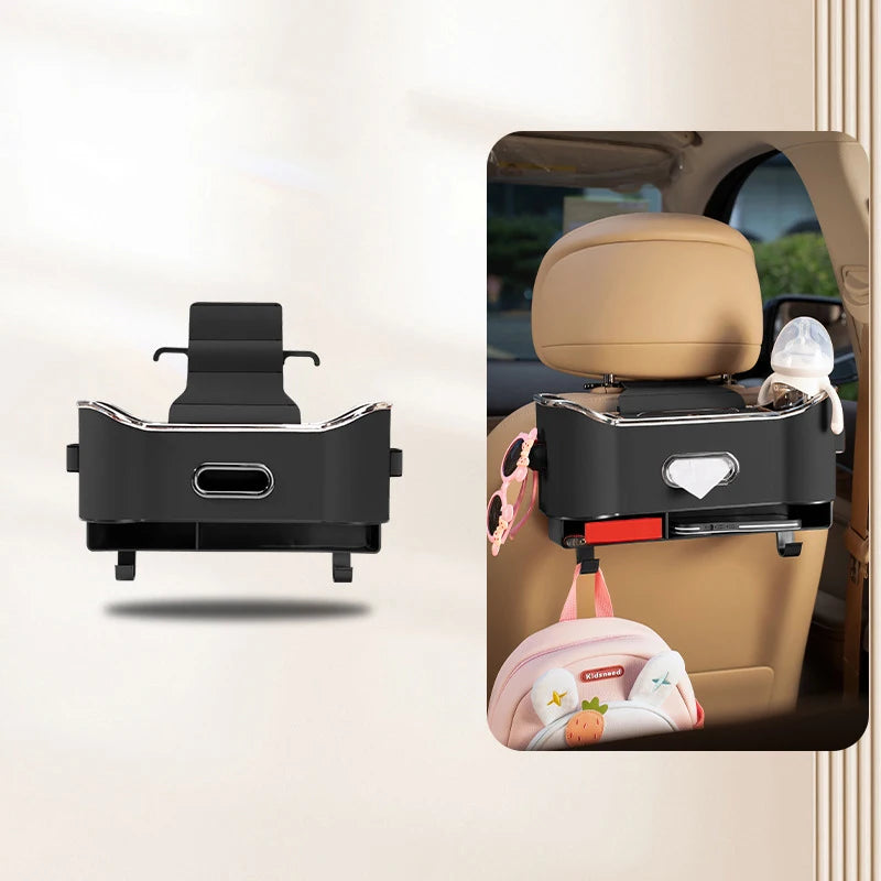 Multifunctional Car Headrest Cup Holder Auto Backseat Organizer Tissue Holder Storage Box Auto Phone Holder Interior Accessories