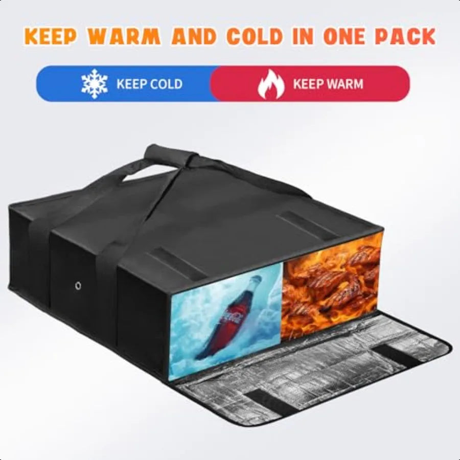 Pizza Bags Insulated Pizza Warmer for Delivery Reusable 20x20x6 Pizza Warmer Bags for Carry Hot Pizza Pack for Food Delivery Do