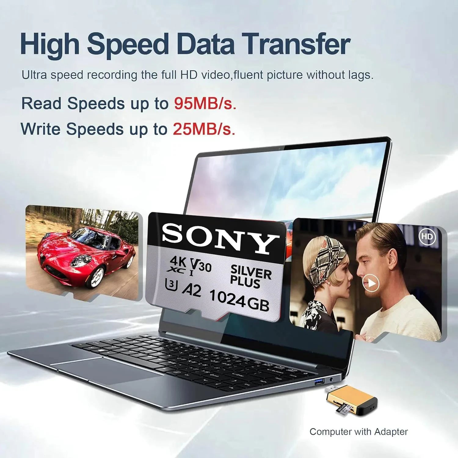 SONY SD Cards 1TB 512GB 256GB Flash Memory Card 128GB High-Speed Micro TF Card Class10 Mini Memory Card for Phones/PC/Cameras
