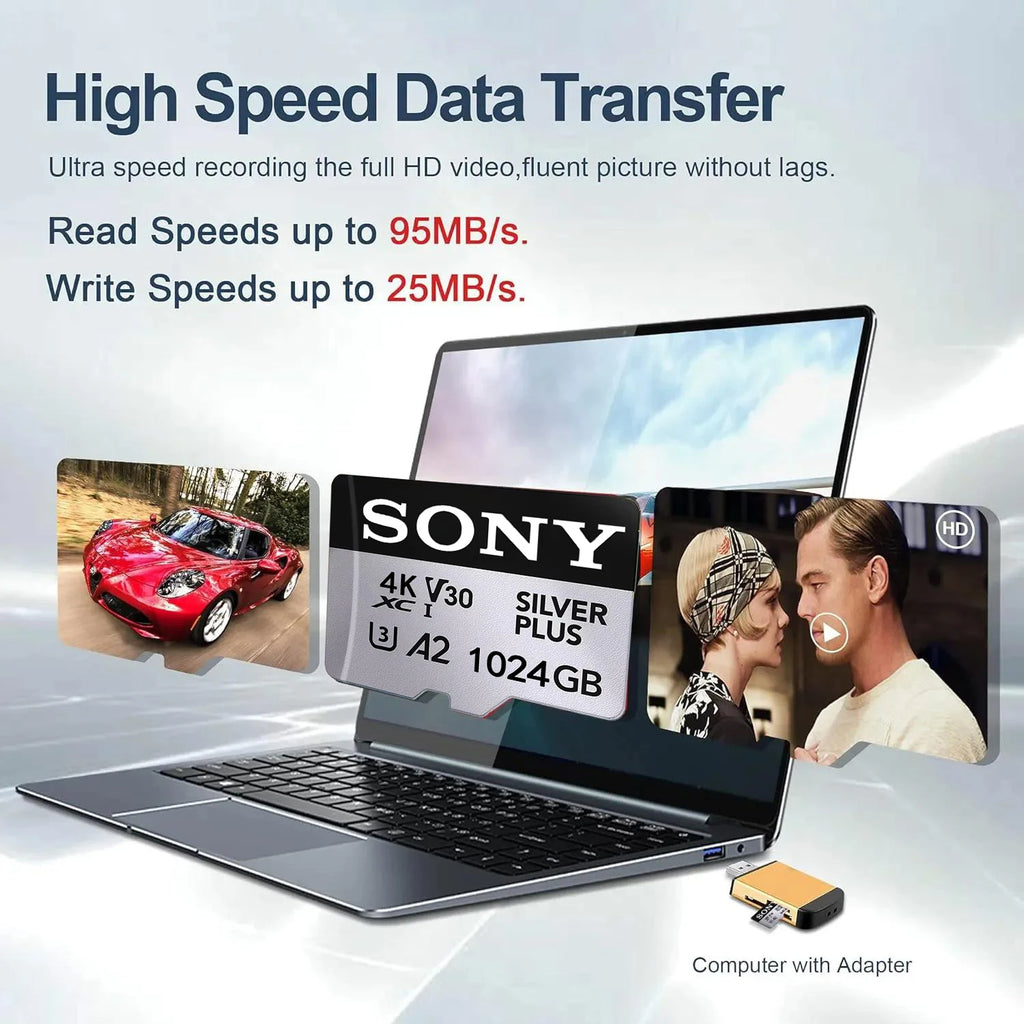 SONY 1TB Micro SD Card Memory Card Hight Speed MIni MicroSD Card 1TB 512GB 256GB 128GB SD TF Flash Cards For XIaomi Camera PC