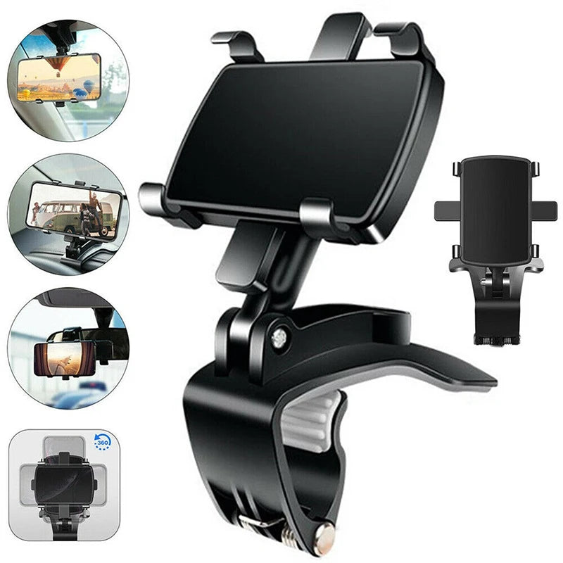 Universal Car Mobile Phone Holder Easy Clip Mount Panel Support Multi-Functional Dashboard GPS Navigation Bracket Holder In Car