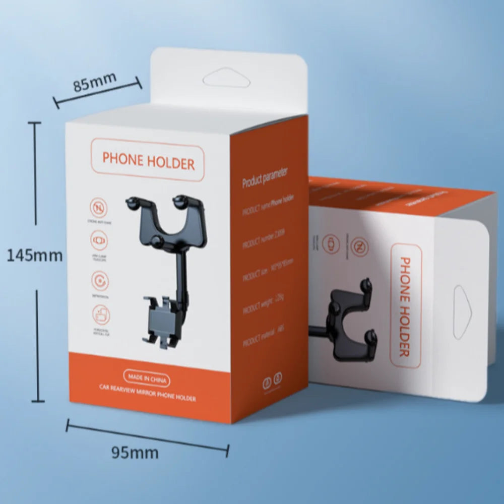 Durable Retractable GPS Holder 360° Rotatable Adjustable Recorder Bracket Anti-shake Rotation Phone Mount for Car