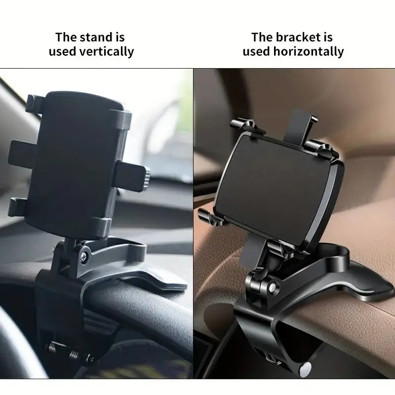 Universal Car Mobile Phone Holder Easy Clip Mount Panel Support Multi-Functional Dashboard GPS Navigation Bracket Holder In Car