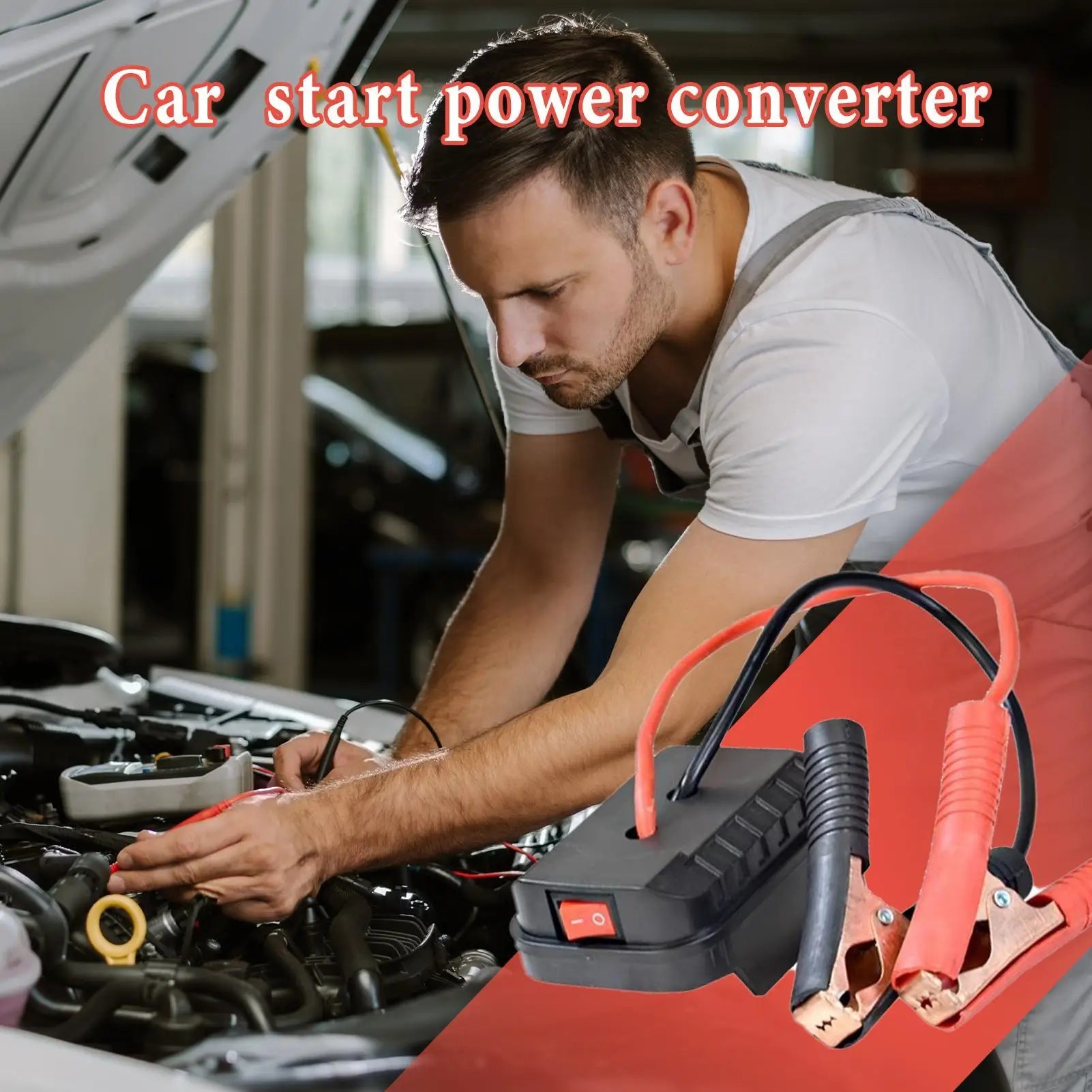 Portable Car Battery Jump Starter 2 USB Battery Pack Quick Charging Car Booster Lithium Battery Jumper Box Converter Charger