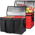 Insulated Food Delivery Bag XXXLarge Black Red