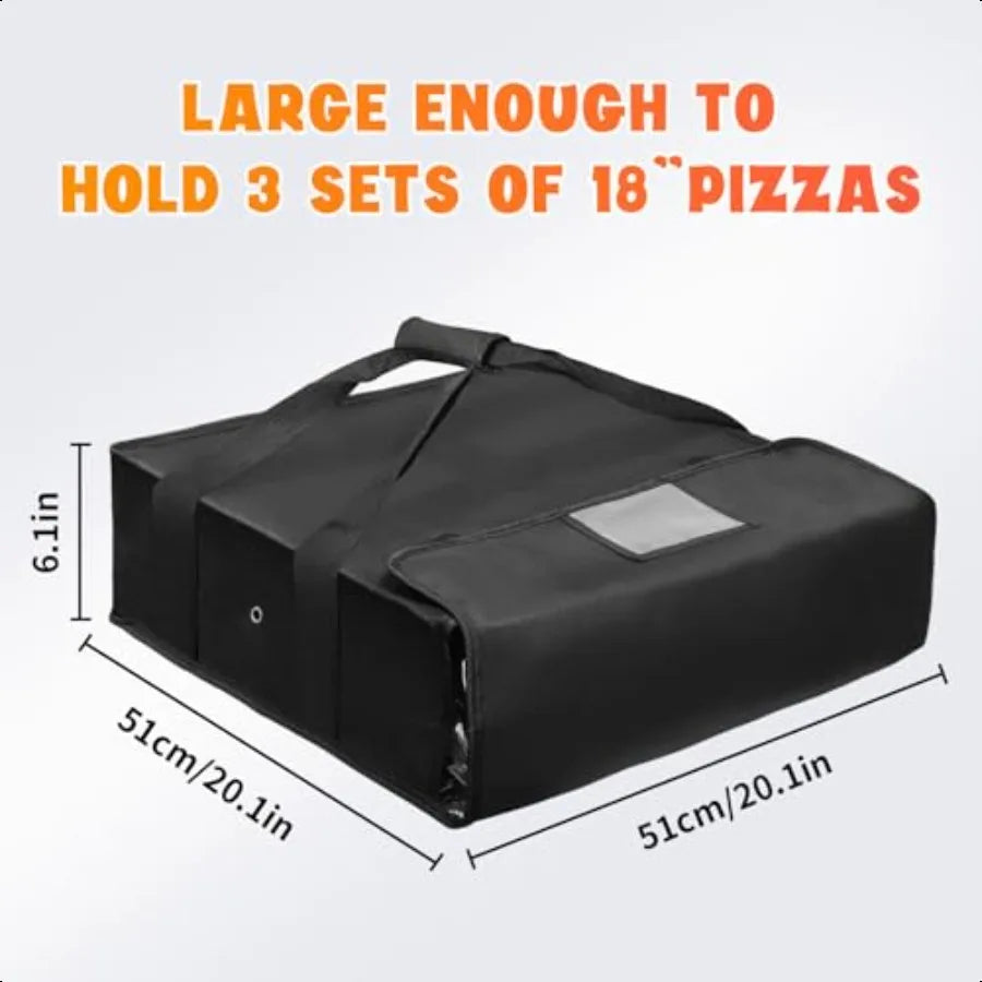 Pizza Bags Insulated Pizza Warmer for Delivery Reusable 20x20x6 Pizza Warmer Bags for Carry Hot Pizza Pack for Food Delivery Do