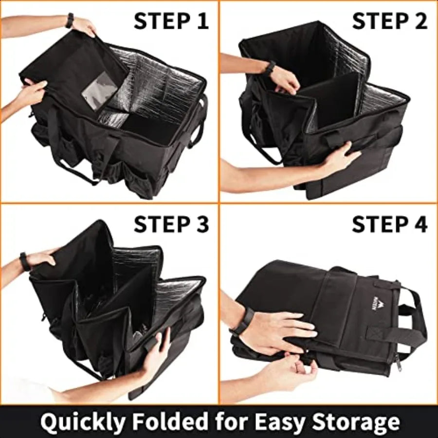 MATEIN Food Delivery Bag XXL 23x14x15 inches Black
