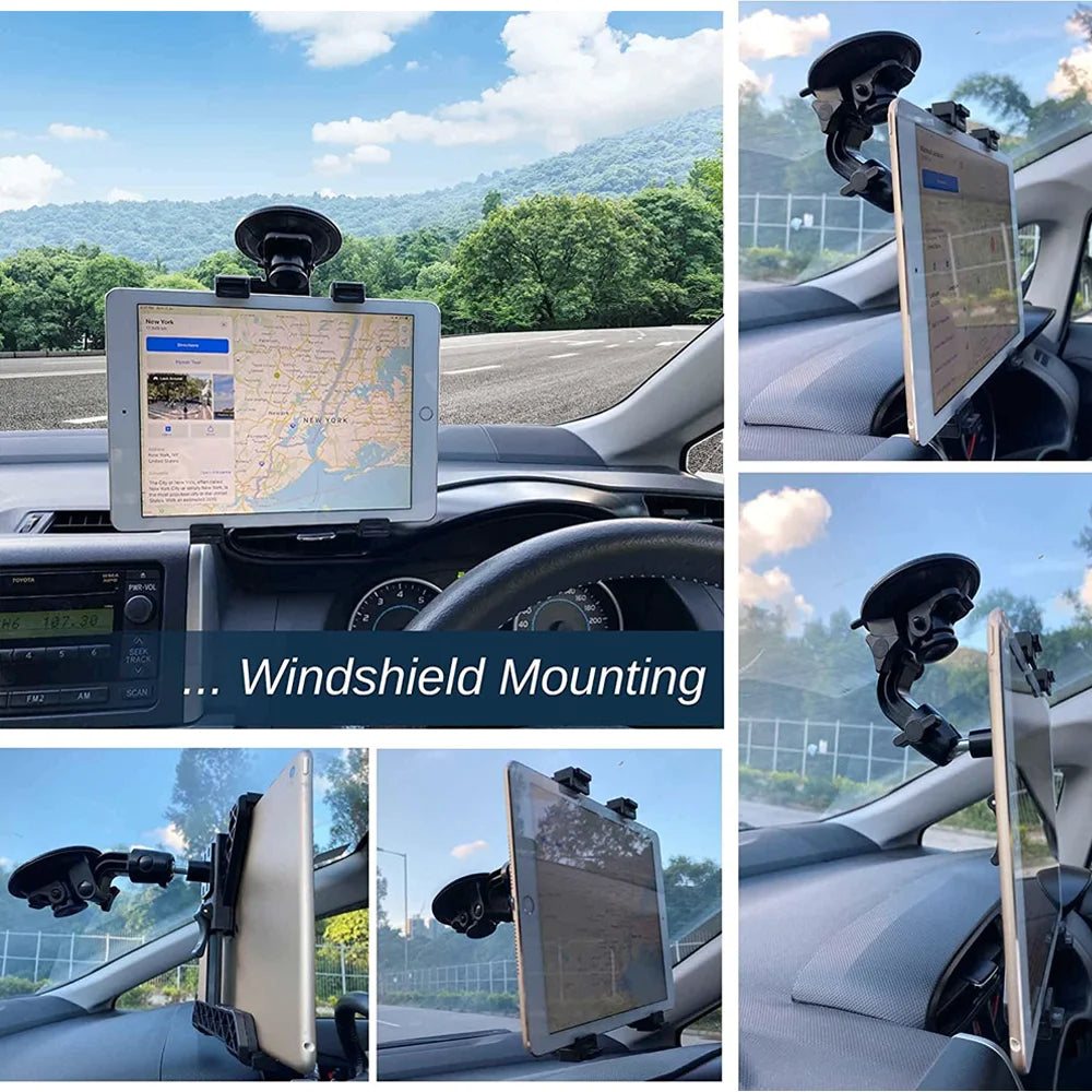 Car Tablet Stand Holder Long Arm Suction Cup Mount for IPad Pro Air Xiaomi Samsung 7-11" SUV Truck Windshield Window Dashboard