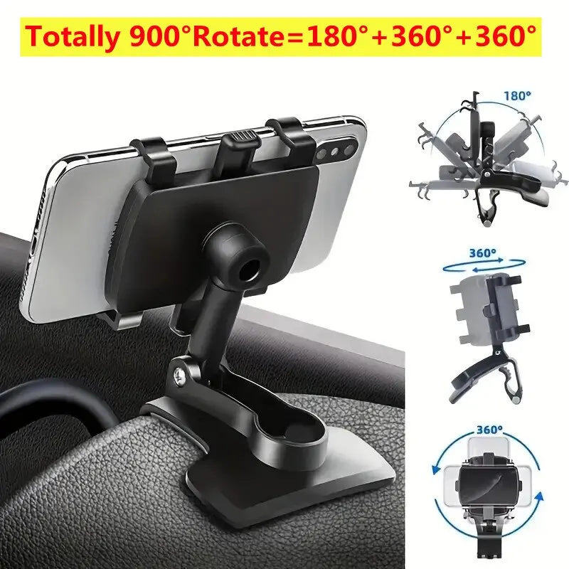 Universal Car Mobile Phone Holder Easy Clip Mount Panel Support Multi-Functional Dashboard GPS Navigation Bracket Holder In Car