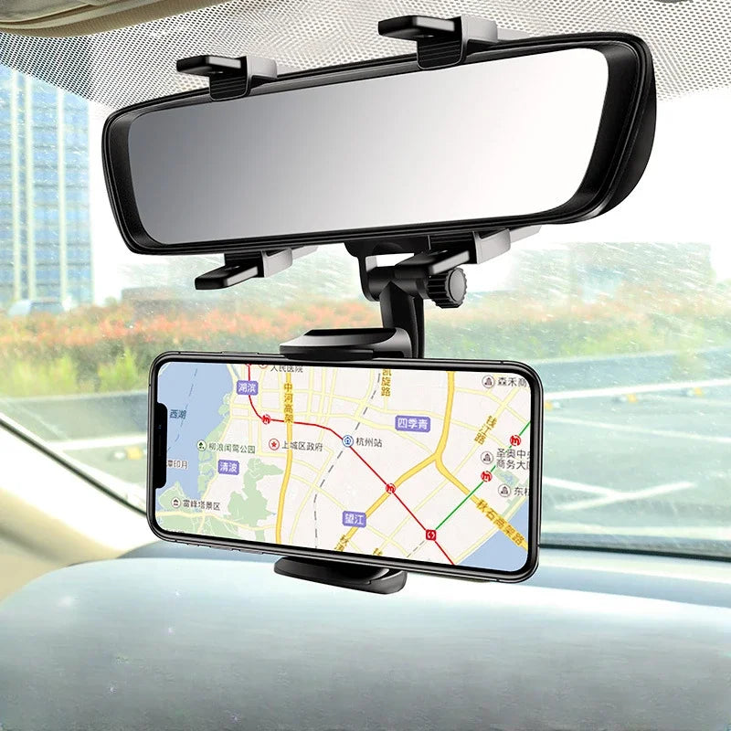 Car Mobile Phone Holder Auto Mount Rear View Mirror Car Truck Gps 360