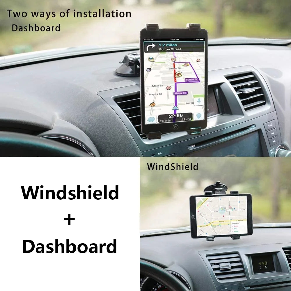Car Tablet Stand Holder Long Arm Suction Cup Mount for IPad Pro Air Xiaomi Samsung 7-11" SUV Truck Windshield Window Dashboard