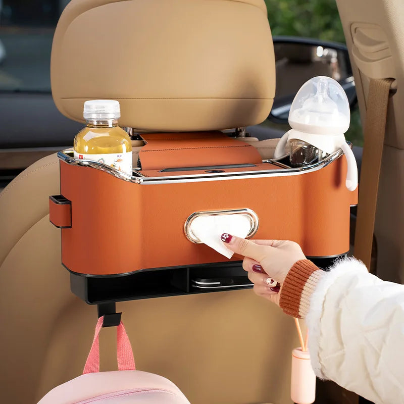 Multifunctional Car Headrest Cup Holder Auto Backseat Organizer Tissue Holder Storage Box Auto Phone Holder Interior Accessories