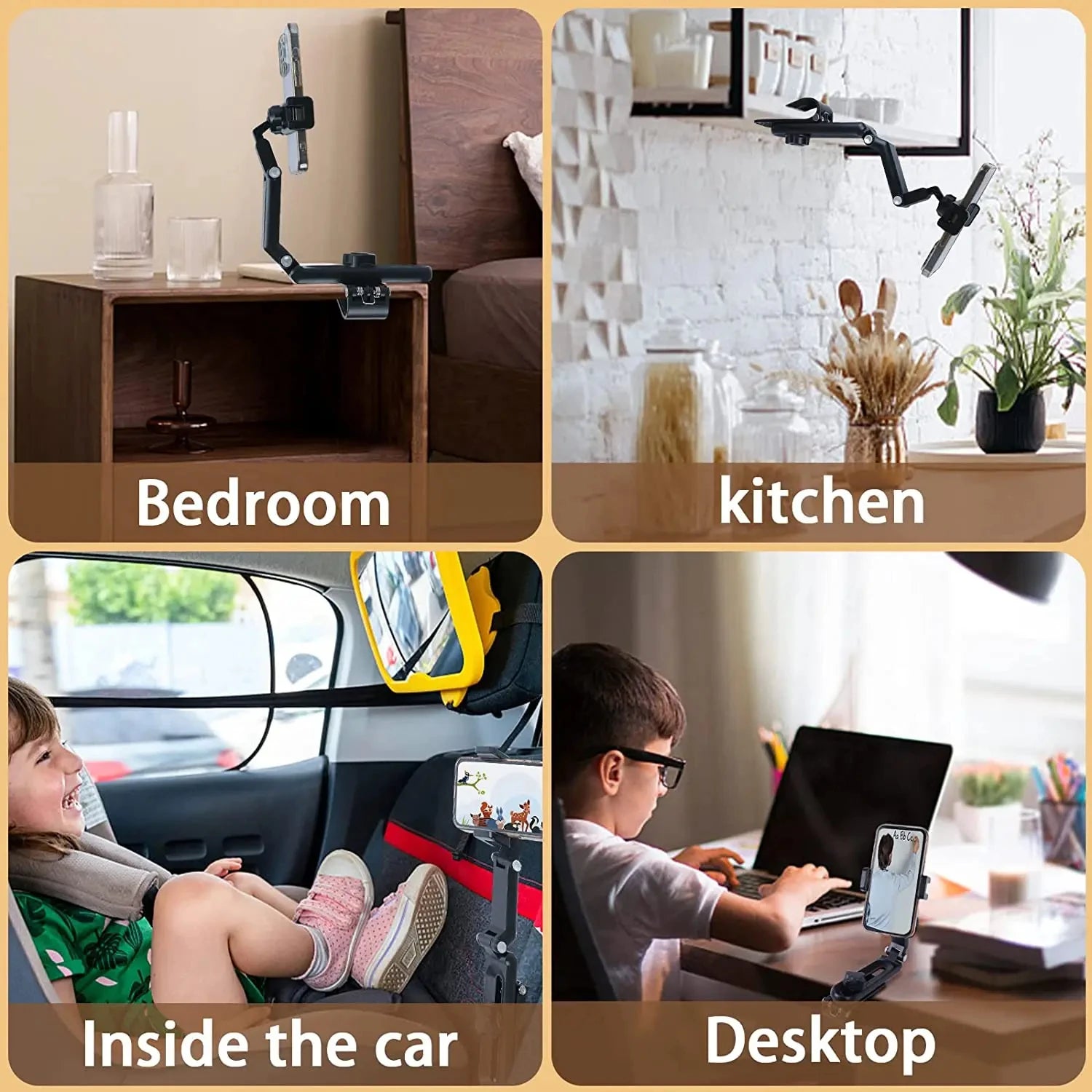 1080 Rotation Phone Holder For Car Clip Sun Visor Cell Universal Phone Mount for iPhone GPS Rearview Mirror Stand Mobile Clip