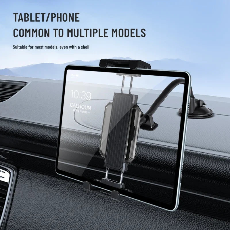 Car Windshield Tablet Stand Mount Truck Window Dashboard Phones Holder Suction Cup Long Arm for IPad Pro Air Mini Xiaomi Tab PC