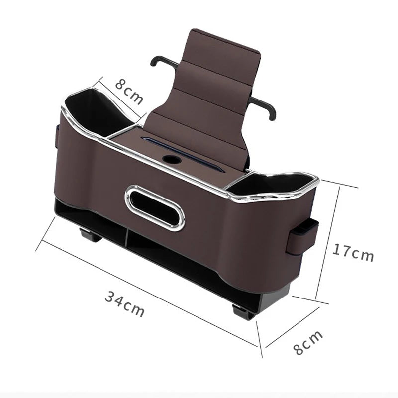 Multifunctional Car Headrest Cup Holder Auto Backseat Organizer Tissue Holder Storage Box Auto Phone Holder Interior Accessories