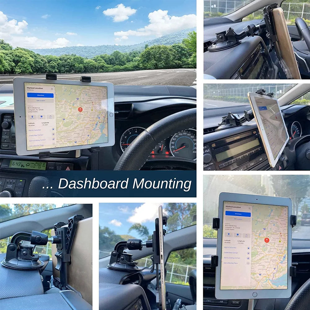 Car Tablet Stand Holder Long Arm Suction Cup Mount for IPad Pro Air Xiaomi Samsung 7-11" SUV Truck Windshield Window Dashboard