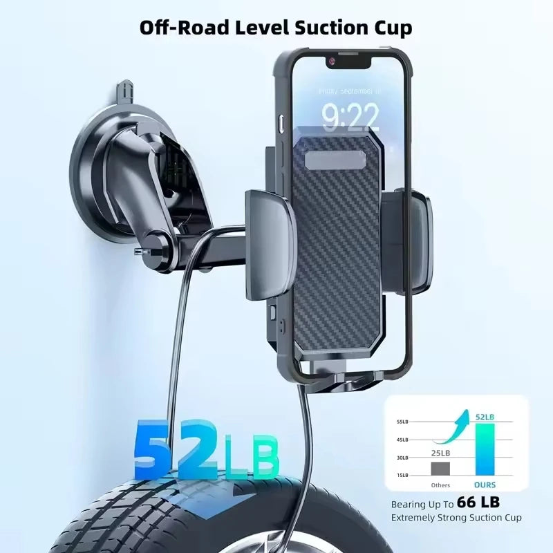 Suction Cup Car Phone Holder 360° Rotatable for Windshield Dashboard Universal Mount Bracket for iPhone Samsung Xiaomi Huawei