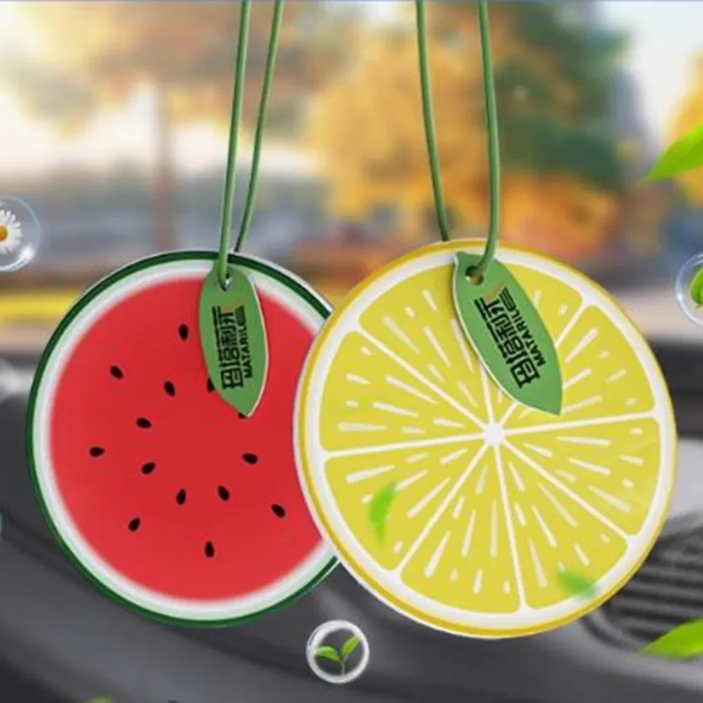 Car Air Freshener Aroma Tablet Hanging Pendant, Odor Removal Natural Fragrance for Car Decor Trendy Auto Interior Accessories